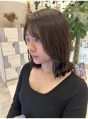 レイヤーカット×ブラウンカラー