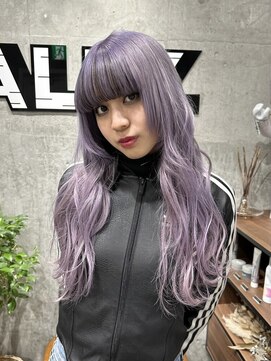 オルズ 渋谷(ALLZ) ペールラベンダーダブルカラーハイトーンケアブリーチケアカラー