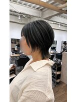 アトレ 南堀江店(attrait) 【白髪ぼかし】ウルフカット×ミドリ