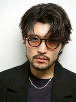 ルーシー 名古屋栄(LUCEY)&nbsp;センターパートニュアンスパーマフェザーパーマ波巻きパーマ