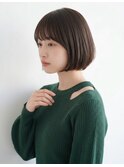 艶黒髪丸みボブ