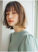 5. ナチュラルボブ/モカブラウン/透明感/デザインカラー