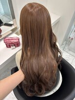 Valone Tokyo レイヤーカット/韓国ヘア/髪質改善【12/1NEW OPEN（予定）】&nbsp;ba13068_ブリーチ無しダブルカラーヘーゼルブラウン韓国風波巻き