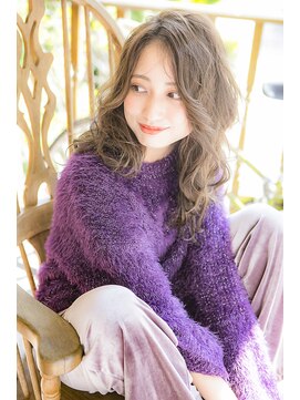 ミエル ヘア 新宿(miel hair) 〈mielhair新宿〉くせ毛風ウェーブミディ