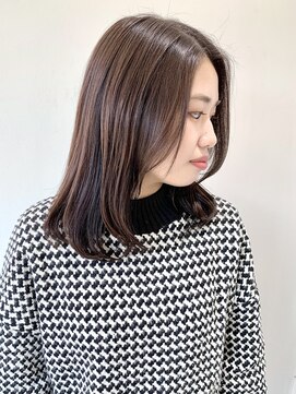 フォーク FOLK 【FOLK】暗くても透ける透明感カラー☆前髪長めミディアム♪