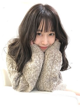 ラブクロムトーキョー オモテサンドウ(LOVECHROME OMOTESANDO) 後れ毛カットでつくる韓国風くびれヘア☆ブラウンメルティカラー