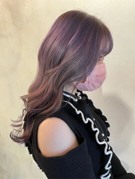 ベレッタ 楠葉店(veretta.) ピンクラベンダーカラー☆   喜多朝也/ウェーブロング/韓国ヘア