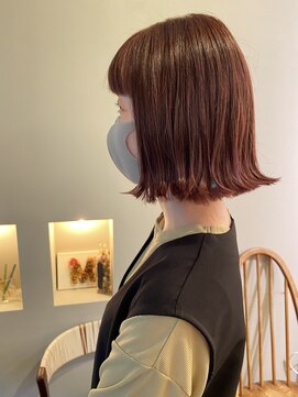 メイクス 表参道(MAKE'S omotesando) ピンクカラー/切りっぱなしボブ