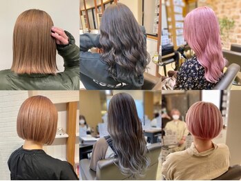 ヘアリゾートハピネス 陽光町の写真/ハピネスでは【透明感のあるベージュ系のダブルカラー】や【アクセントの効いたインナーカラー】が人気♪