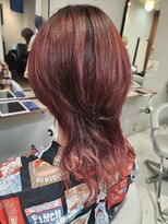 ハイレート ウニクス川越店(Hairate) [Sekiguchi] レッド×ロングウルフ