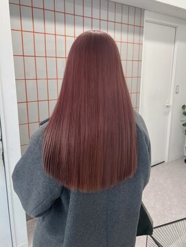 ペレ 栄店(PELE) デザインカラー/レイヤーカット/ウェットヘア/オリーブベージュ