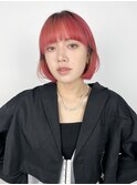 切りっぱなしボブ/ボブアレンジ/ハイトーンボブ