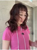 レイヤーミディ/スパイラル巻き/チェリーレッド