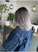 ホワイトグレージュ系バレイヤージュ◎20代30代40代