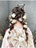 ツイン編みおろし