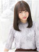 黒髪バレイヤージュ艶カラー内巻きワンカールh3越谷20代30代40代