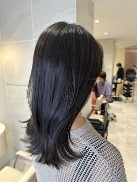 ミズチャーム(Ms.CHARM) 前髪アンブレラカラーこなれミディイメチェンウェーブパーマ