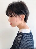 say.黒髪ボブルフネビージュ小顔ワンレン暗髪ブラックハイライト