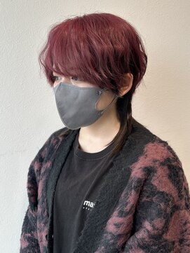 サラ ビューティー サイト 古賀店(SARA Beauty Sight) ウルフ/メンズライク/アンブレラカラー/ピンク//10代20代