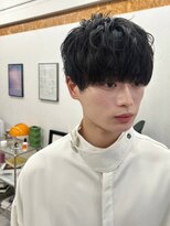 ポーチバイハニー オモテサンドウ(PORCH by HONEY omotesando)&nbsp;韓国マッシュブルーブラックスペインカールシャドウパーマ3