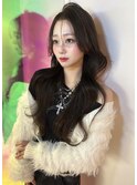 韓国レイヤーカット　マロンベージュ