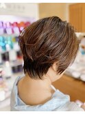 大人のエアリーショート◎ハイライトカラー