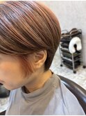 ナチュラルショート前髪ありイメチェン30代40代50代60代ショート