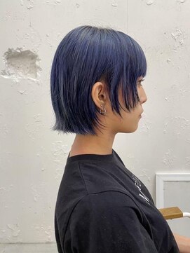 ロミー 本厚木(ROMMY.) くびれボブ◎前髪ショートボブ◎ブルーカラーダブルカラー本厚木