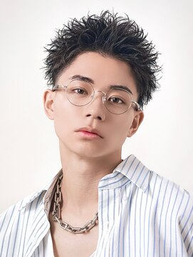 メンズヘアセンス 渋谷(MEN'S HAIR SENSE) スパイキーベリーショート/ツイストピンパーマ/ブルーブラック