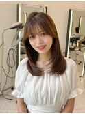 大人可愛い20代30代ミディアムレイヤー原宿