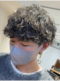 無造作波巻きスパイラルパーマ/サーフカール/メンズ2wayマッシュ