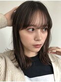 ( ミディアムレイヤー　ワイドバング/あびこ/20代/30代)