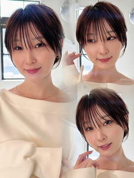 ロンドエニカ 大宮(Lond enika) クールショート/ピンクベージュ/カーテンバング/顔周りカット