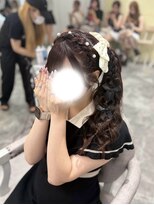 ヘアセットクラン リリー 東梅田店(hair set Clan lily)&nbsp;あみかちゅサイドポニー