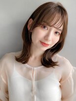 リヤン 表参道(lyann)&nbsp;ミルクブラウンうるツヤレイヤーカット小顔カットこなれヘア