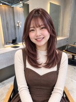 ウト(Uto)&nbsp;レイヤーカット/ピンクブラウン/韓国風/髪質改善/京都烏丸四条