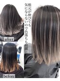 ALIVE吉祥寺 美髪グレージュバレイヤージュカラーフレンチボブ