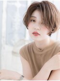 くせ毛風無造作カールアシンメトリー大人ボブa上尾20代30代40代
