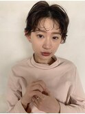 ナチュラルカールショートボブ