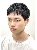 シンプルショートヘア/厚刈り/無造作/カジュアル/学生