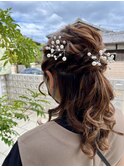 ふわっとハーフアップ