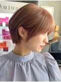 30代40代大人女性/前髪ありショートボブ/ショートヘア/髪質改善