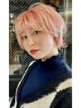 アイトーキョーエス 渋谷(AI TOKYO S) ショートウルフ×ペールピンク