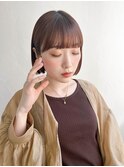 前髪/マチルダボブ/ピンクベージュインナー/グレージュ[甲府駅]