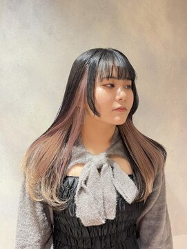 アオ(AO。) インナーカラー/ピンクベージュ/ハイトーンカラー/ベージュ