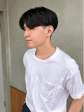 エクファフォーメン(EX-FA FOR MEN) ベリーショート/ダークアッシュ/ニュアンスパーマ/韓国マッシュ