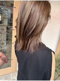 ★くびレイヤー大人ハイライトカラーこなれミディ