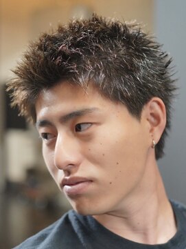 ノーエン(noen) スパイキーショートメンズマッシュツイストパーマツーブロック