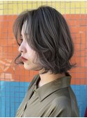 ☆ダークパープルナチュラルショートミルクブラウン髪質改善ボブ