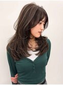 ハイライトバレイヤージュダブルカラーケアブリーチ20代30代